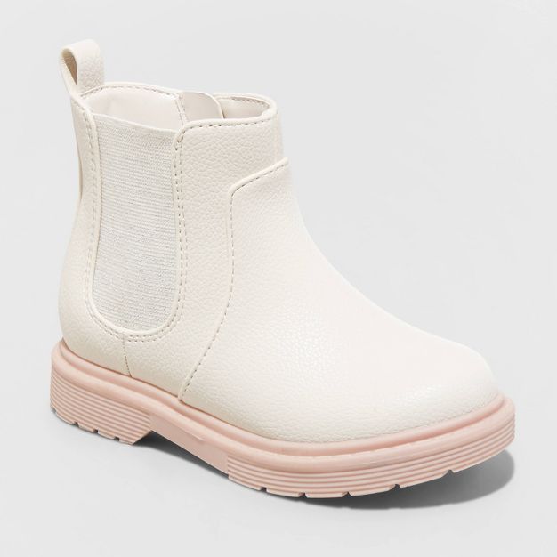 Toddler Girls&#39; Delaney Chelsea Boots - Cat &#38; Jack&#8482; Ivory 5 | Target