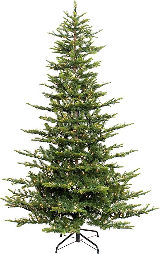 Puleo International 6.5 Foot Pre-Lit Aspen Fir Artificial Christmas Tree with 500 UL Listed Clear... | Amazon (US)