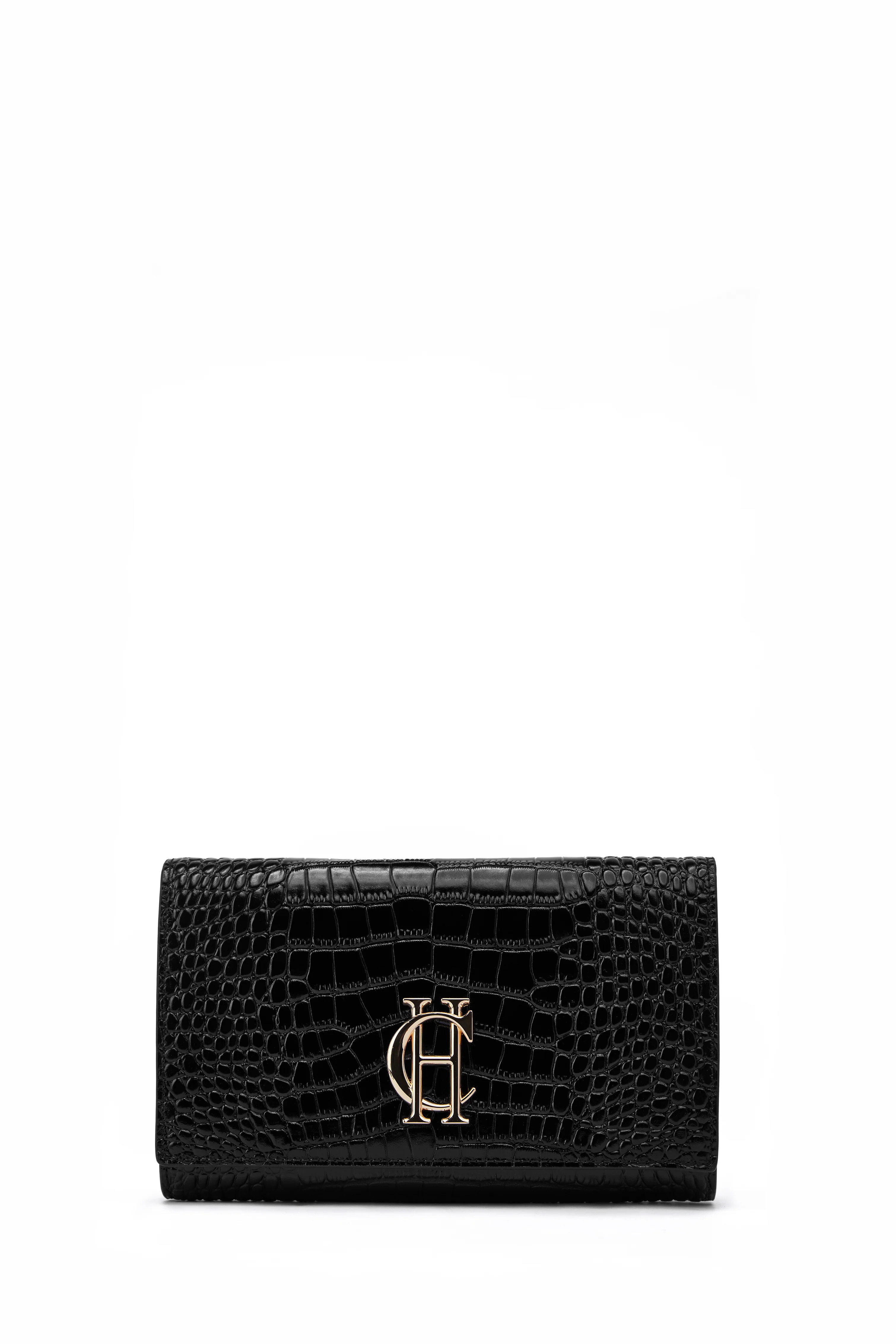 Highbury Clutch Bag (Black Gold) | Holland Cooper