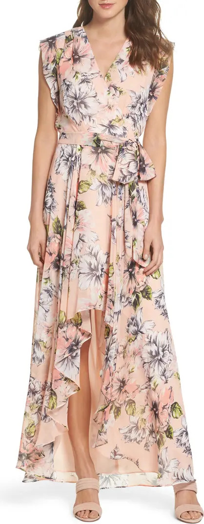Floral Ruffle High/Low Maxi Dress | Nordstrom