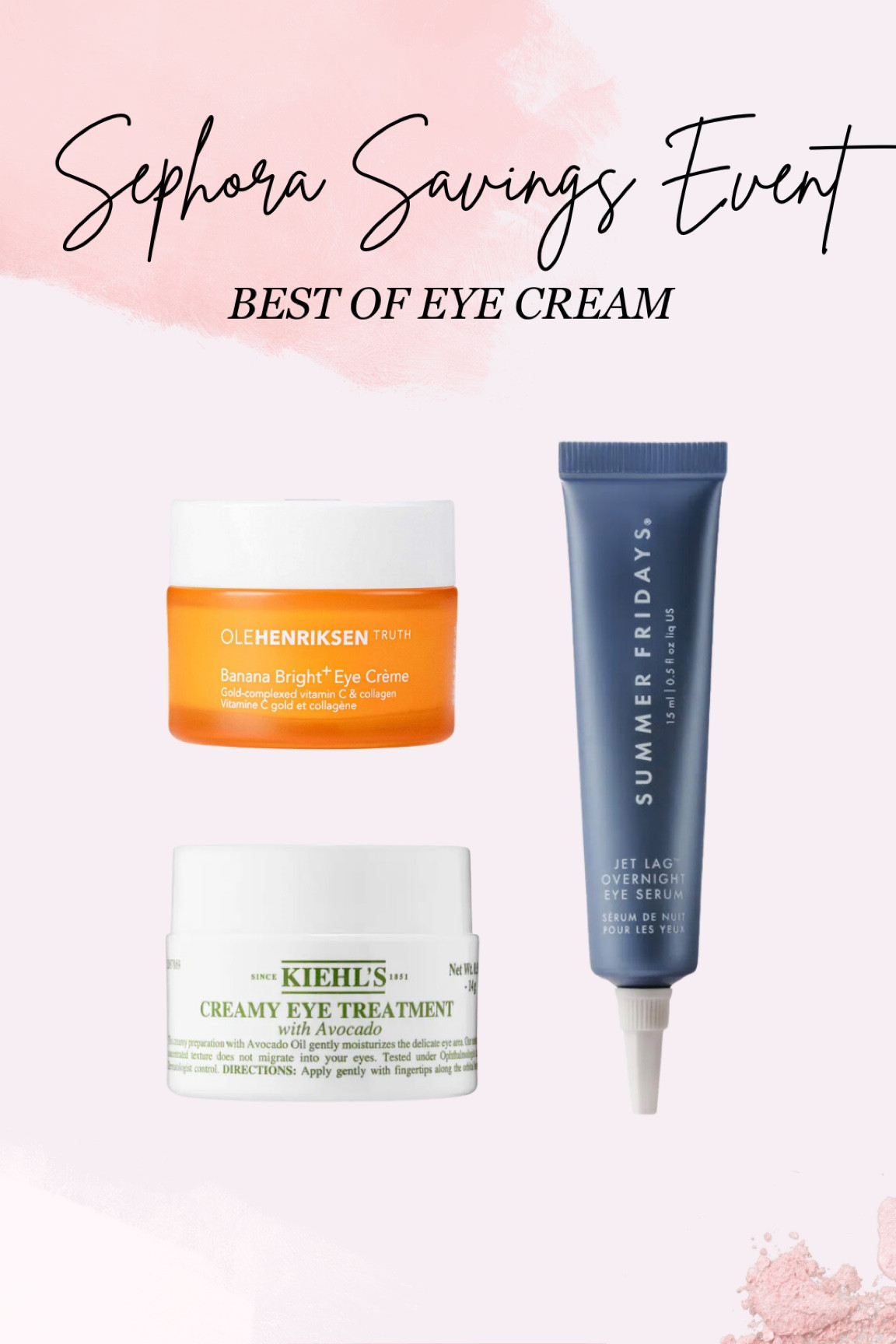 Happy Sephora Holiday Sale!!! 🖤Wanted to share my picks for best of eye creams! 

Rouge members can start shopping 20% off site wide today! Use code: SAVINGS at check out!  

#LTKBeauty #LTKSaleAlert #LTKHoliday