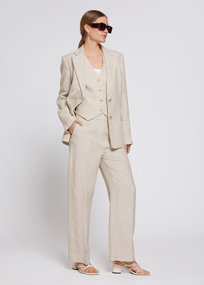Straight Press Crease Linen Trousers | & Other Stories (EU + UK)