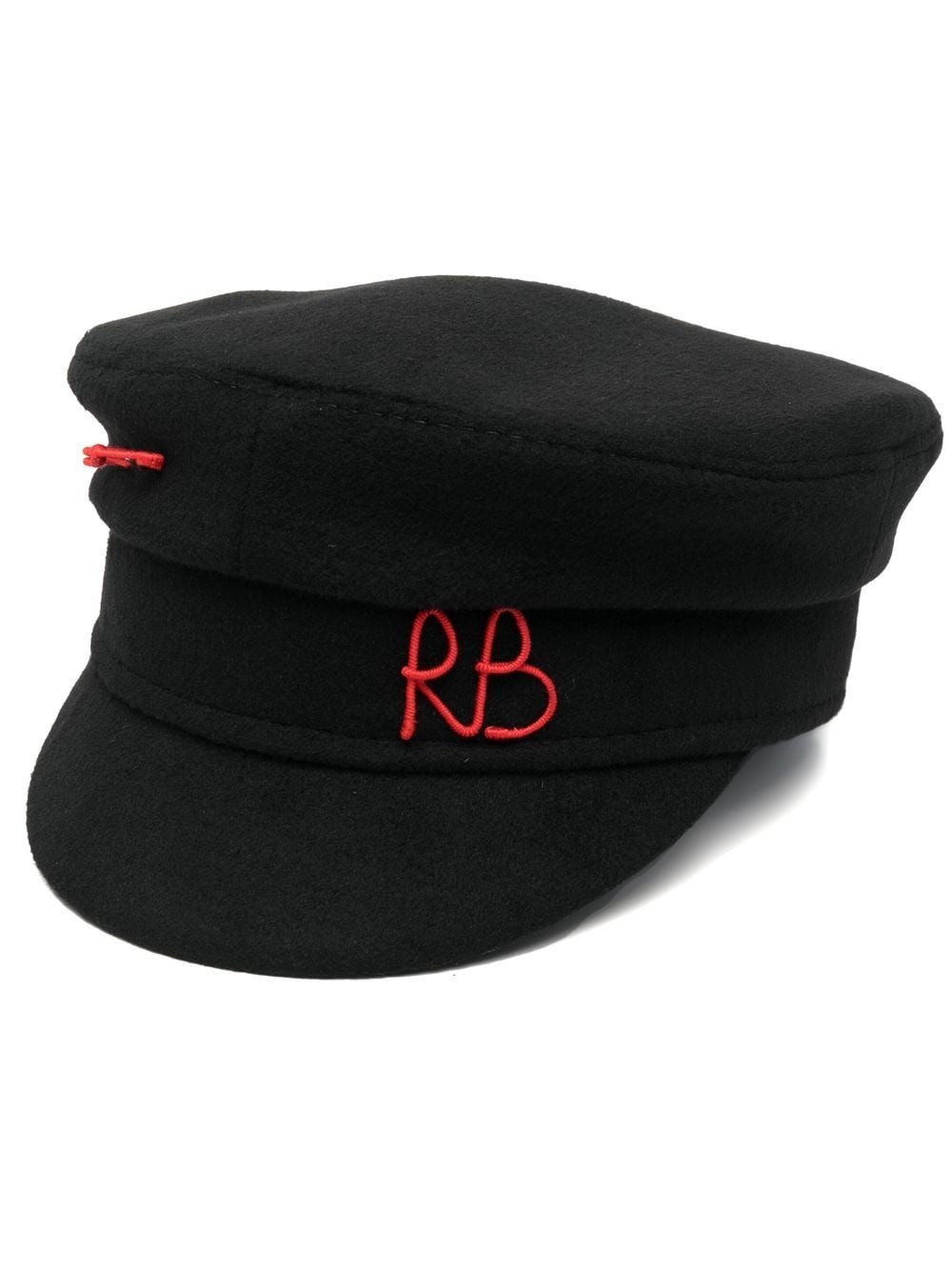 Ruslan Baginskiy logo-embroidered baker boy cap - Black | Farfetch Global