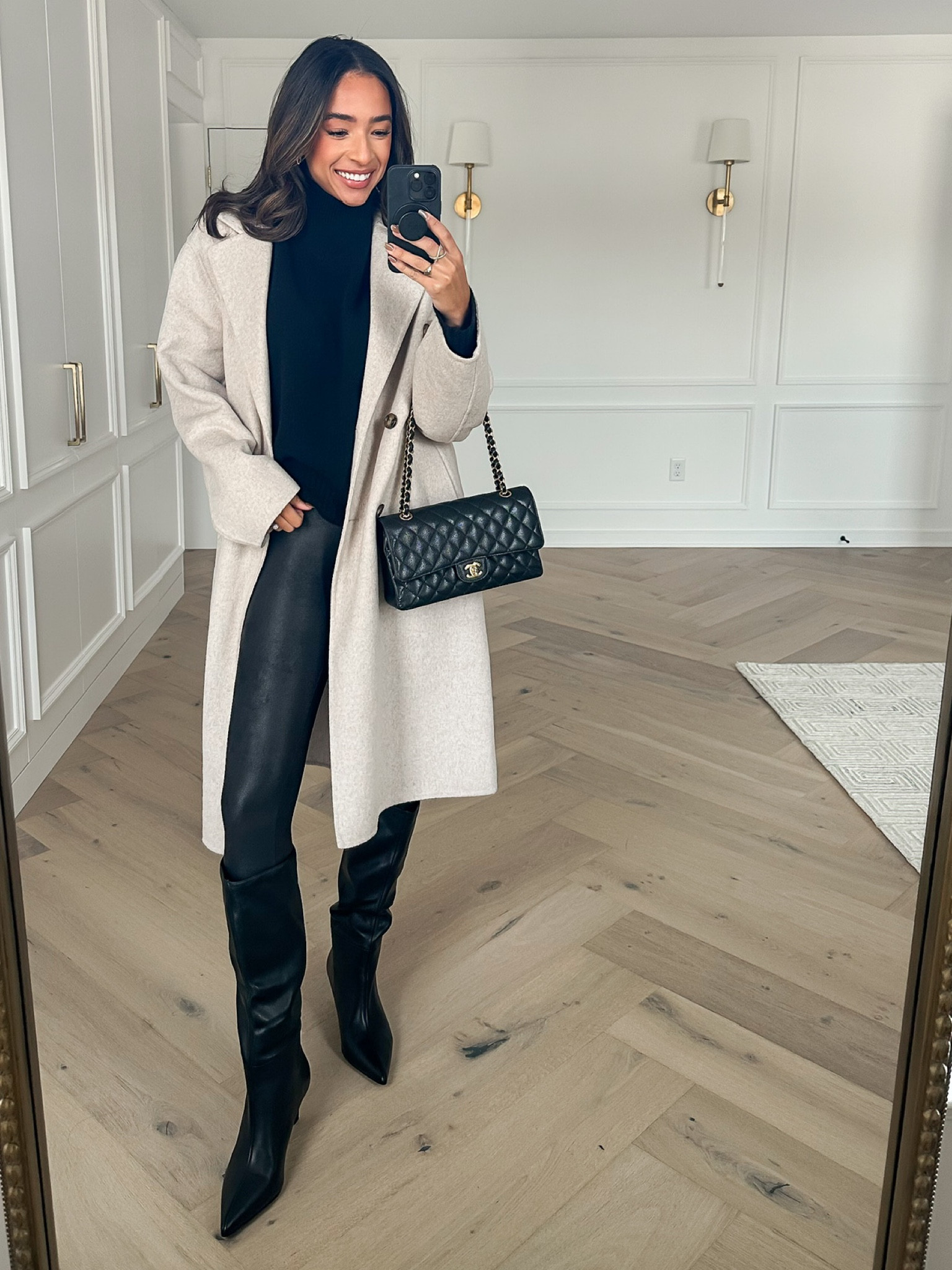 Spanx is on SALE for Black Friday Cyber Monday - 20% off the site! Wearing size small tall in faux leather leggings 


Fall outfit 
Casual outfit 
Fall fashion
Errands outfit
Wool coat outfit 

#LTKsalealert #LTKstyletip