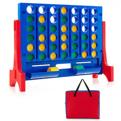 Costway - Wall Mounted or Tabletop Giant 4 in a Row Jumbo 4-to-Score Connect Game Set - Red | Best Buy U.S.