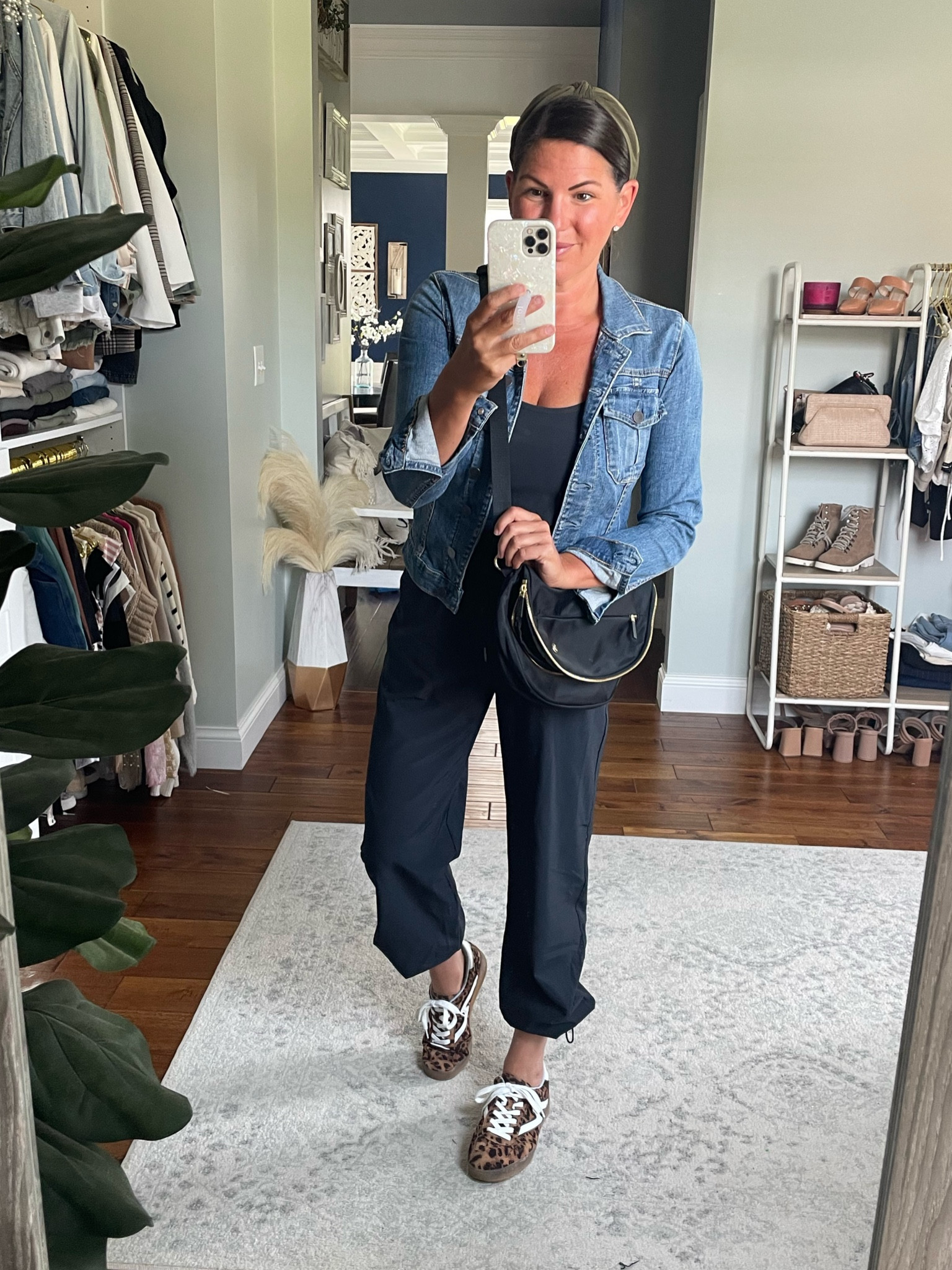 Casual comfy look
Traveler jumpsuit
Leopard sneakers 

#LTKStyleTip #LTKSeasonal #LTKFindsUnder50