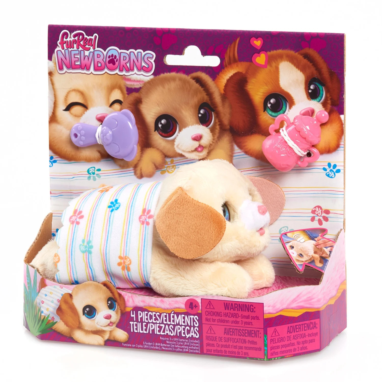 furReal Newborns Puppy Interactive Pet, Sounds and Motion, Faux Fur, Kids Toys for Ages 4 up | Walmart (US)
