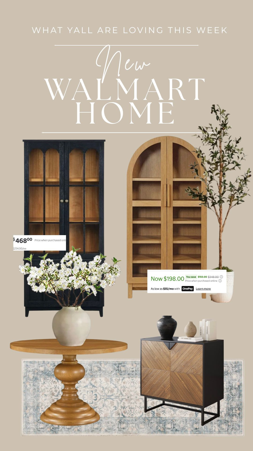 The new Walmart Home finds are just so good lately. So many beautiful, neutral pieces that make styling your space feel easy and elevated without spending a fortune. Always love finding decor that looks high-end but feels totally attainable. ✨

• • Walmart Home, new home finds, neutral decor, affordable home, home styling, everyday decor, home refresh, chic home finds 

 