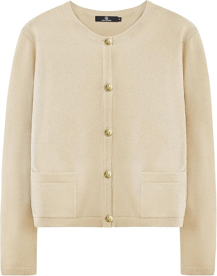 LILLUSORY Women's Cardigan Sweaters Fall Oufits Clothes Fashion Trendy Long Sleeve Tops Casual Kn... | Amazon (US)