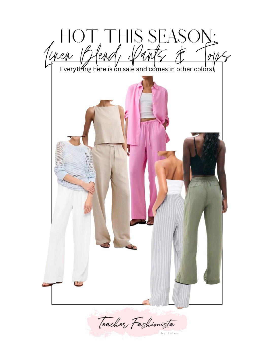 Hot this Spring and Summer: Linen blend pants and sets!


Old Navy, Gap, Linen styles, on sale now!

#LTKSeasonal #LTKSaleAlert #LTKTravel