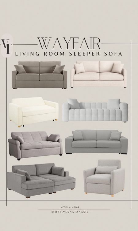 Living room modern sleeper sofas and chair @wayfair and a few are on sale too! @wayfair #wayfairfinds #wayfair  #LTKxWAYDAY 

#LTKhome #LTKsalealert