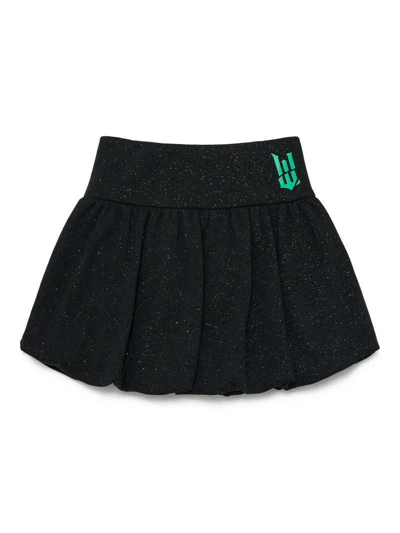 Wicked: For Good Little and Big Girls' Elphaba Glittering Galaxy Bubble Hem Skirt, Sizes 4-16 | Walmart (US)