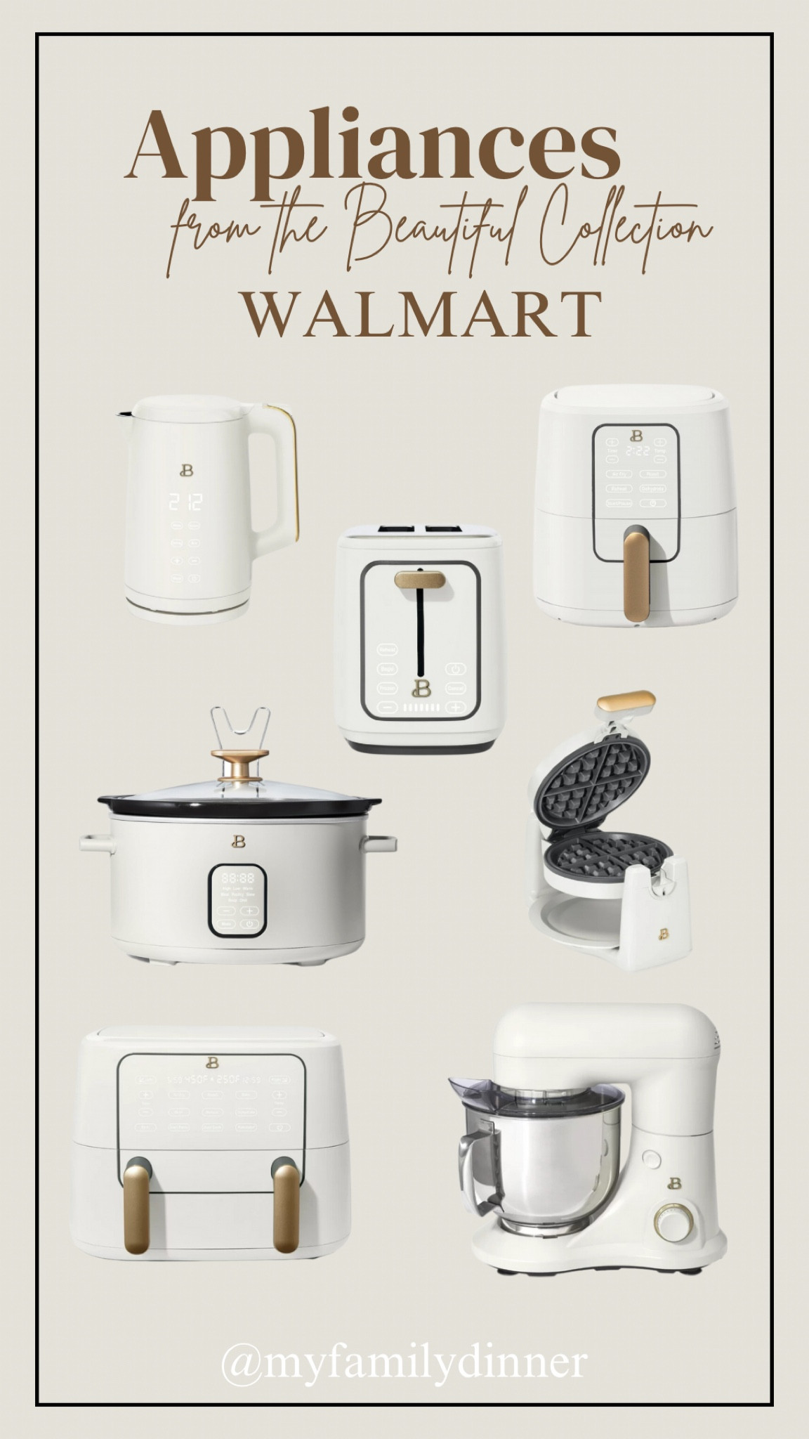 Elevate your Kitchen with new appliances from the Beautiful brand at Walmart 

Crockpot. Slow cooker. Toaster. Air fryer. Walmart finds. Walmart appliance   Tea kettle. Mixer. Meal prep. Meal planning. Beautiful brand  neutral home. Walmart home 

#LTKHome #LTKStyleTip