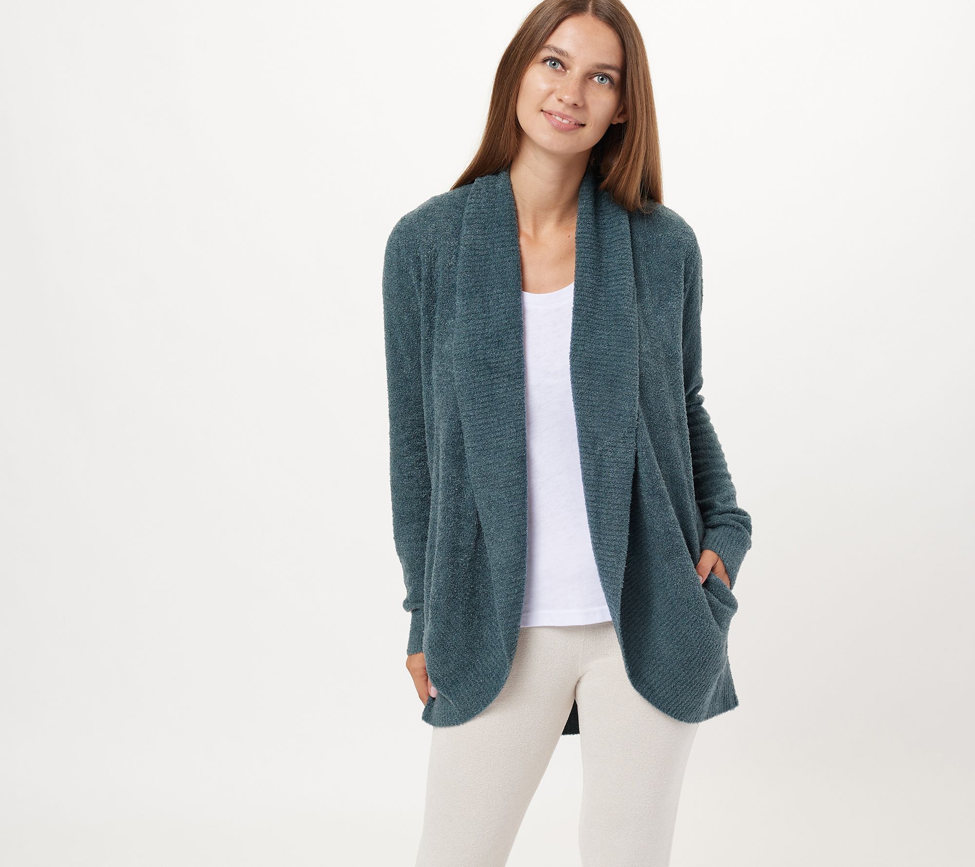 Barefoot Dreams Cozy Chic Lite Circle Cardigan | QVC