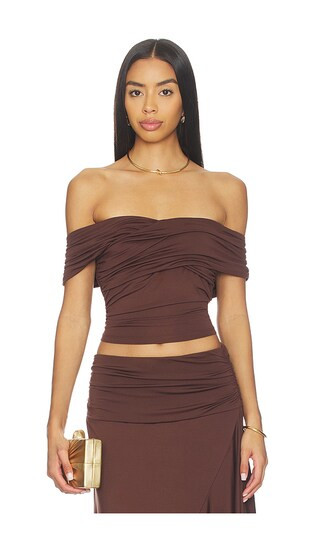 Magnolia Top in Chocolate | Revolve Clothing (Global)