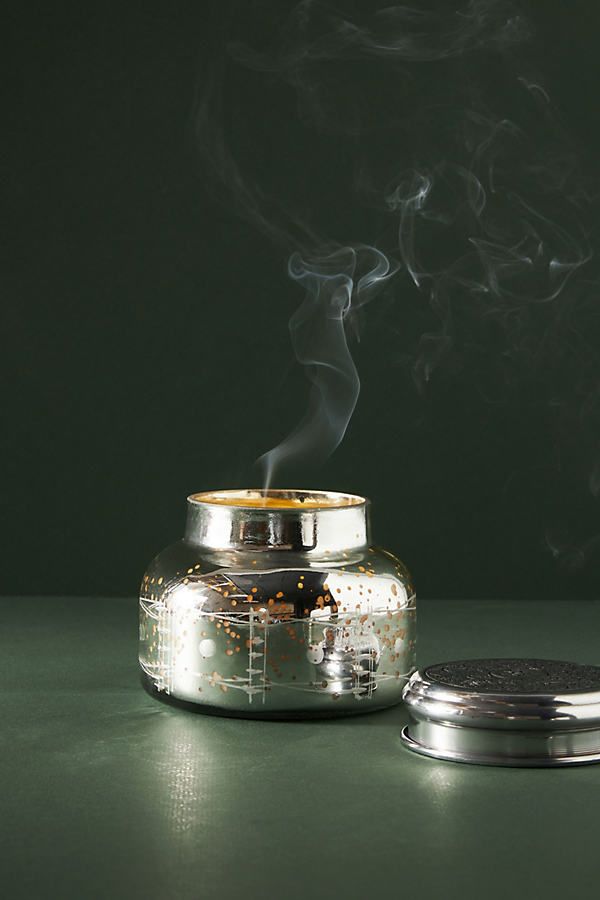 Capri Blue Volcano Iridescent Jar Candle By Capri Blue in Silver Size ALL | Anthropologie (US)