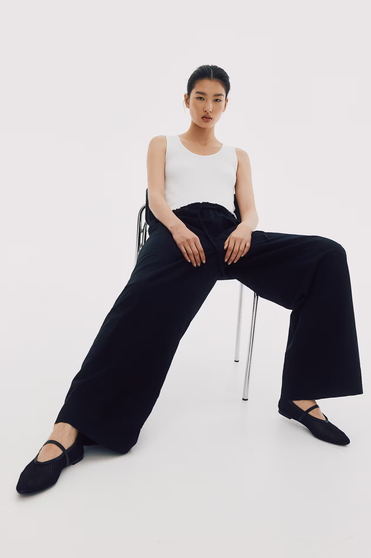 Wide linen-blend trousers | H&M (UK, MY, IN, SG, PH, TW, HK)