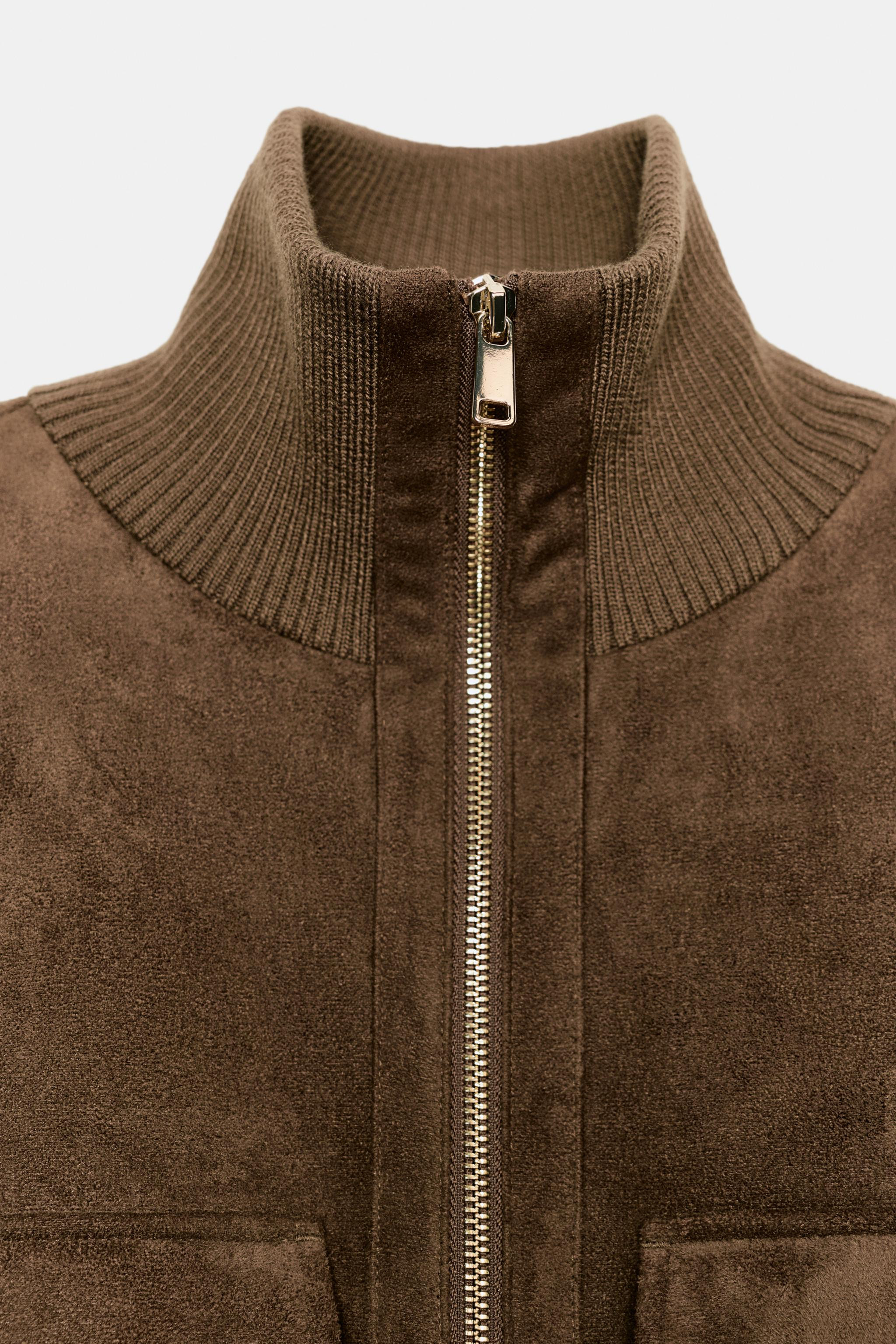 RIB HIGH COLLAR BOMBER JACKET | Zara US