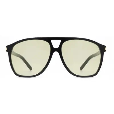 12PM STUDIOS Toronto Aviator Sunglasses in Black/yellow at Nordstrom | Nordstrom