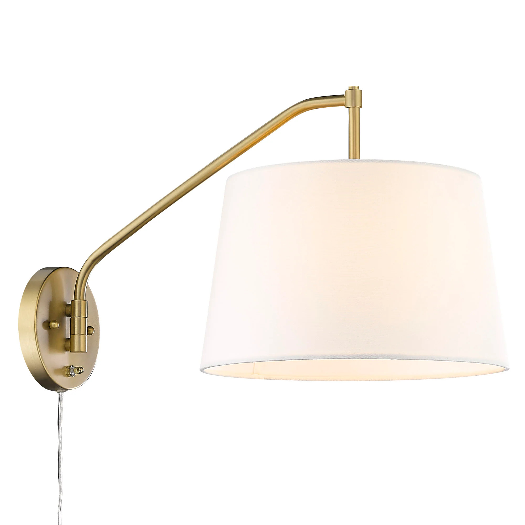 Golden Lighting Ryleigh 12-in W 1 -Light Brushed Gold Wall Sconce | 3694-A1W BCB-MWS | Lowe's