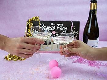 Talking Tables Prosecco Adult Drinking Includes Ping Pong Balls | Games for Bachelorette Party, G... | Amazon (US)
