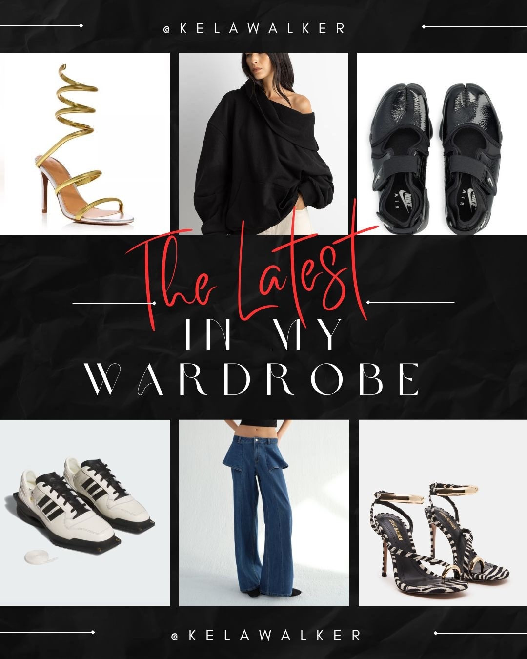 The latest in my wardrobe.
A mix of pieces that cover how I actually get dressed… comfort, statement, and everything in between.

– Sneakers for comfort. The grab-and-go pair that still looks intentional.
– Sneakers for fashion. Same ease, but styled like a look, not an afterthought.
– Elevated basic. That off-shoulder sweatshirt that doubles as a hoodie… relaxed but still pulled together.
– Denim, but make it different. Part jeans, part skirt energy. It does the work for you.
– Statement heels. When the outfit is simple, these finish it.
– Another moment heel. Because one is never enough when they’re this good.

Style tip
Your wardrobe should flex. Mix comfort pieces with one standout so the look feels styled, not accidental.

#LTKgrwm #LTKdayinmylife #LTKootd