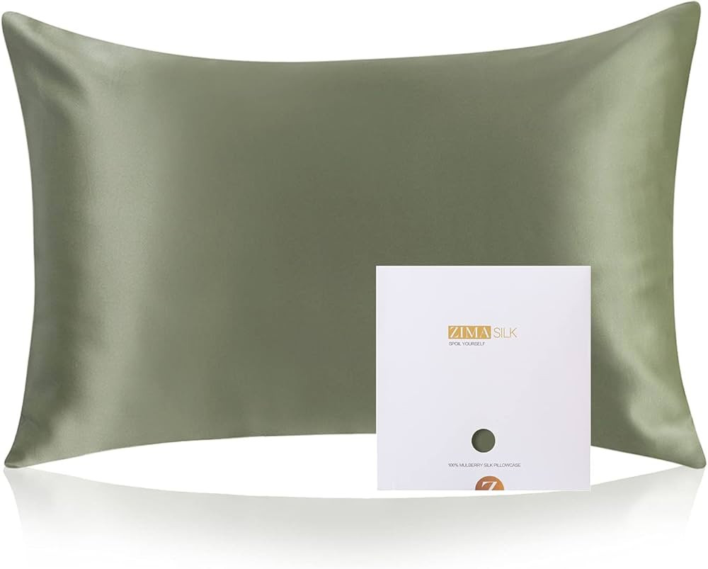 ZIMASILK 100% Mulberry Silk Pillowcase for Hair and Skin Health,Soft and Smooth,Both Sides Premium G | Amazon (US)