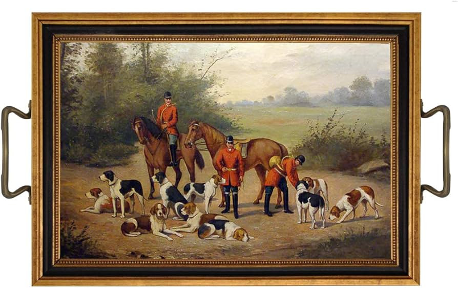 Ready for The Hunt Equestrian Decorative Tray English Country Fox Hunt Antique Style Decor | Amazon (US)