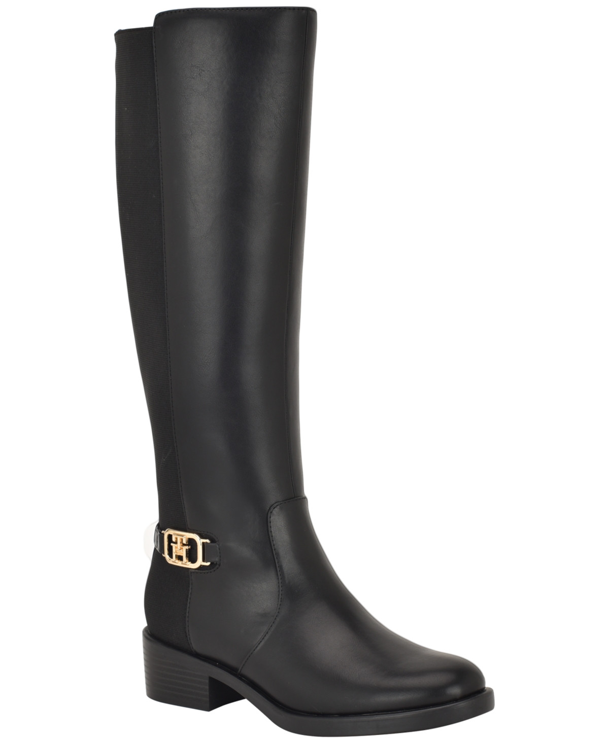 Tommy Hilfiger Women's Imaliz Tall Ornamented Riding Boots - Black | Macy's