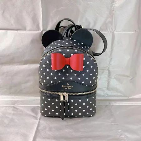 Kate Spade K7325 disney x kate spade new york minnie dome backpack in black multi | Walmart (US)