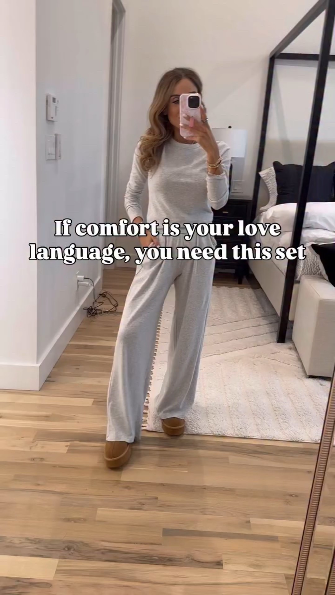 this cozy set from last year I wear *allll* of the time is now available in more colors and on sale in a few. I’m wearing xxs pants an xs top for reference and am 5’1 and my slippers are a look for less 

#loungewearfinds #petitefashion
#cozyoutfits #matchingset

soft lounge set, petite lounge set, neutral loungewear, amazon lounge set, cozy matching set, everyday loungewear, elevated basics, soft neutral outfit, comfy chic outfit

#LTKPetite #LTKFindsUnder50 #LTKFindsUnder100