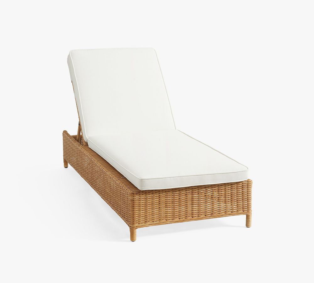 Torrey Wicker Outdoor Chaise Lounge | Pottery Barn (US)