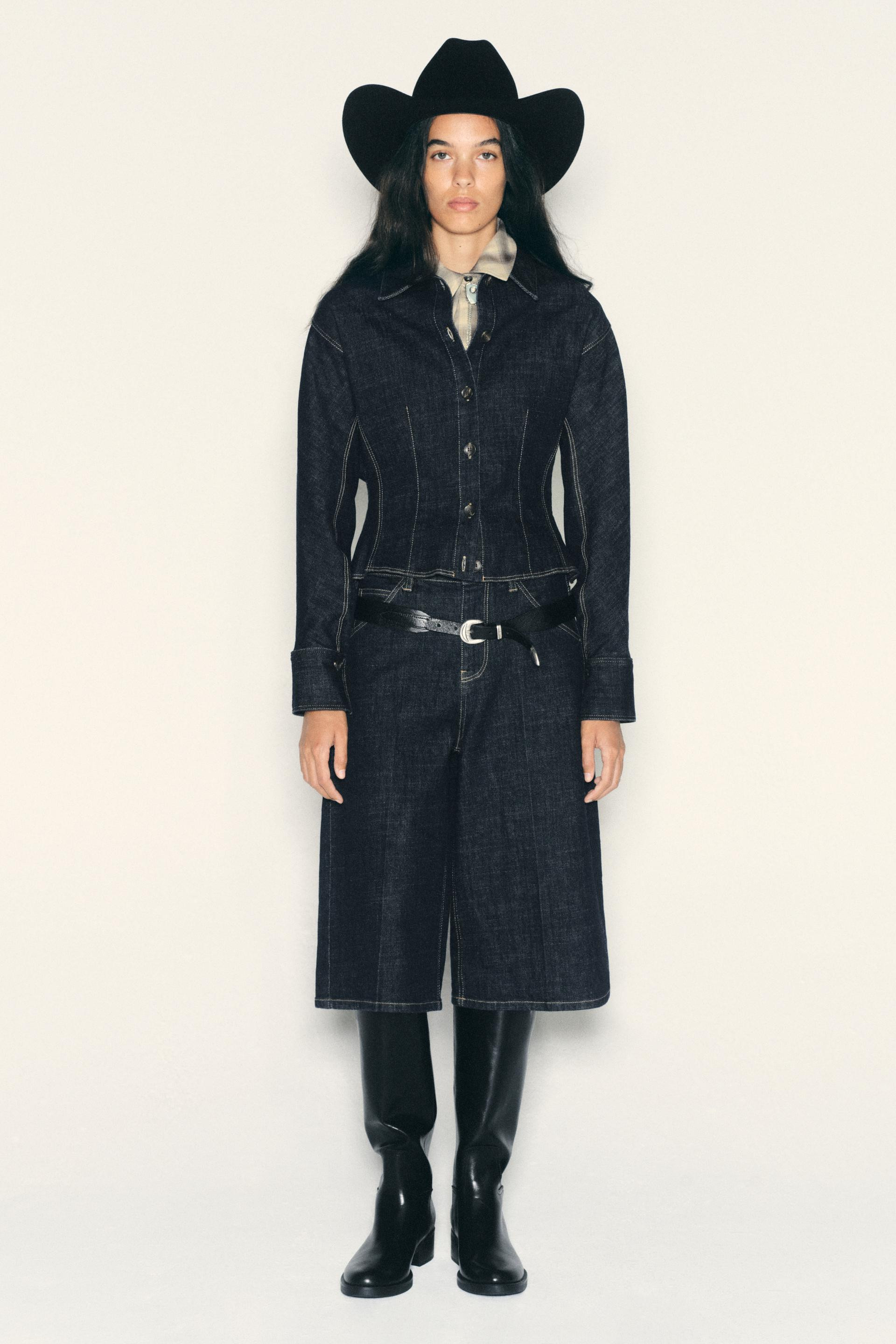 Zara - Z1975 Denim Peplum Shirt - Blue - Xs - Woman | Zara US
