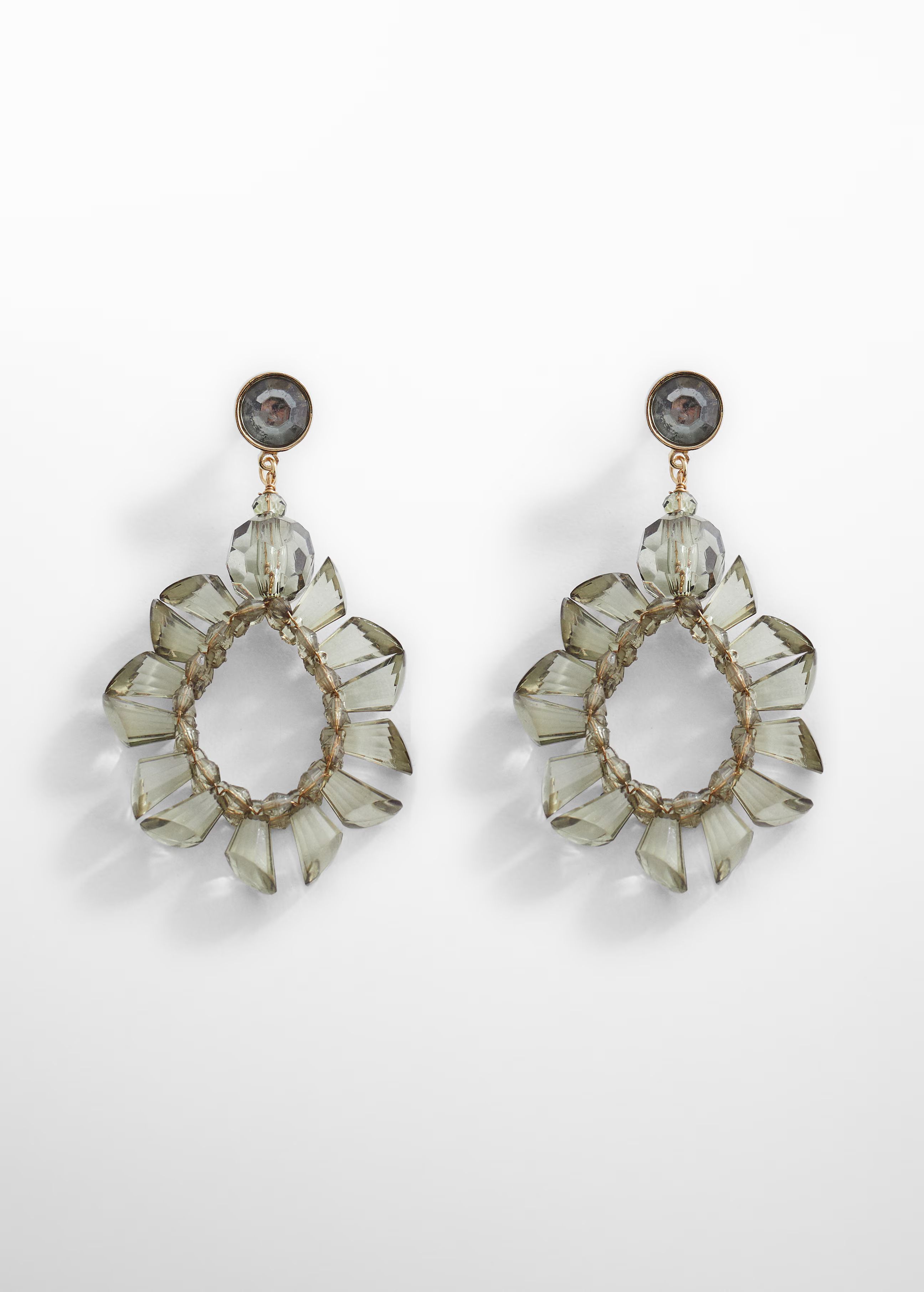 Mixed bead earrings | MANGO (US)