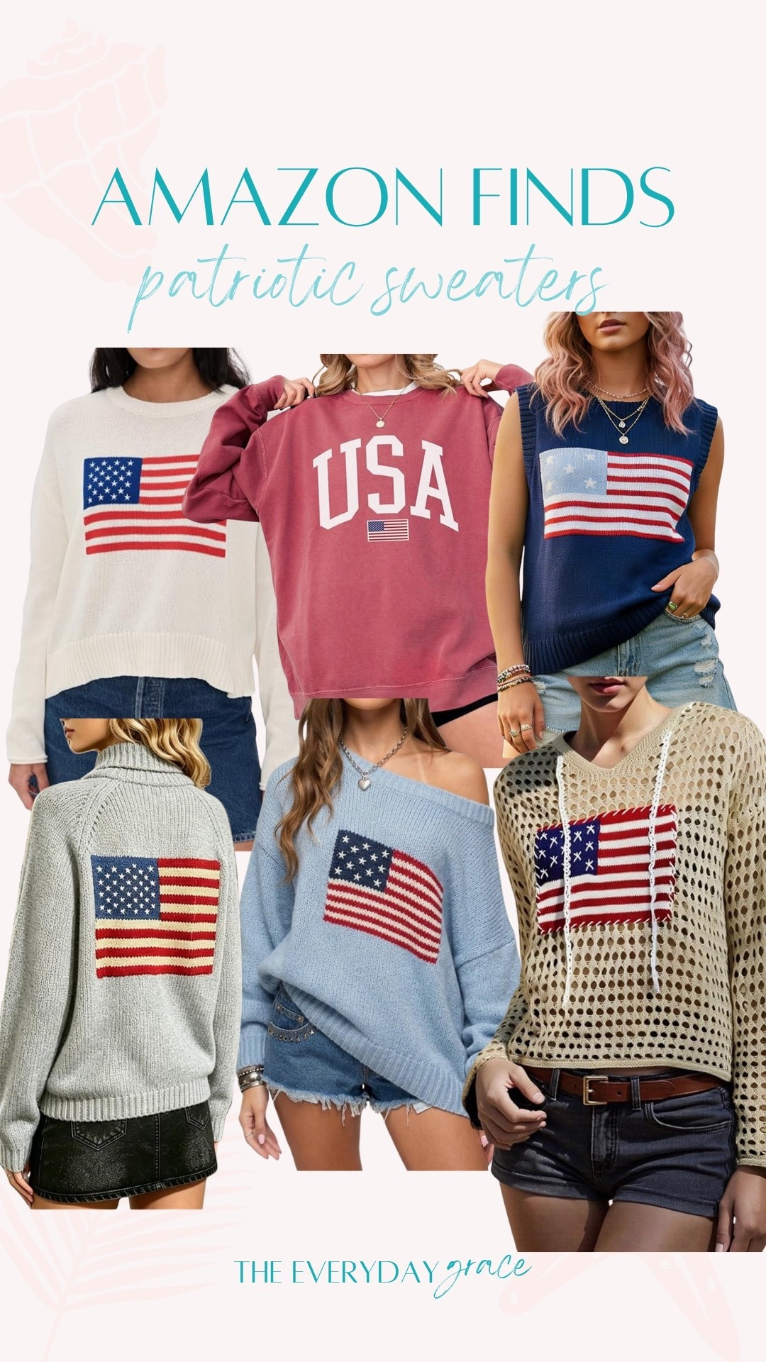 Flag sweaters, patriotic. 4th of July