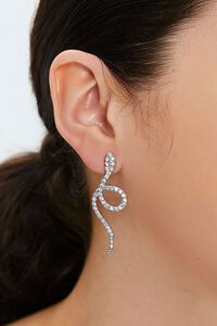 Rhinestone Snake Drop Earrings | Forever 21 (US)