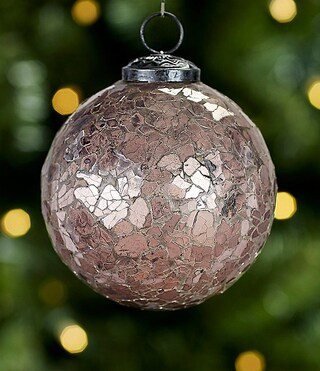 All Is Calm Collection Pink Broken Glass Ball Ornament | Dillards