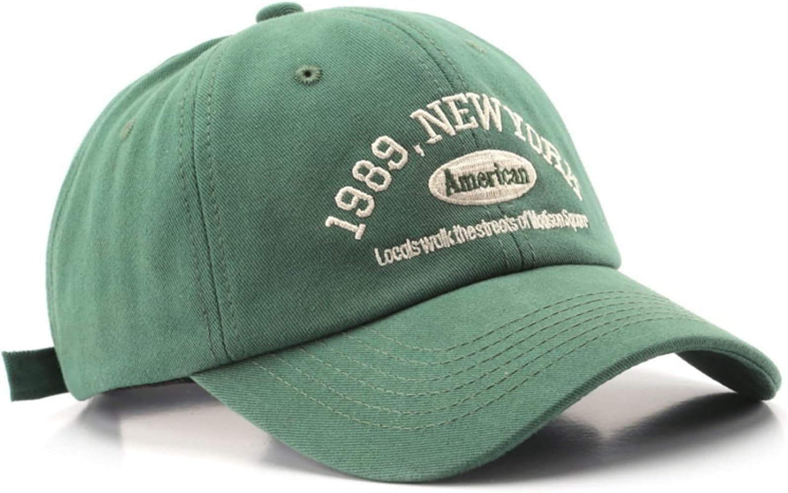 1989 New York Embroidery Baseball Cap for Men Women Adjustable Distressed Vintage Washed Dad Hat | Amazon (US)