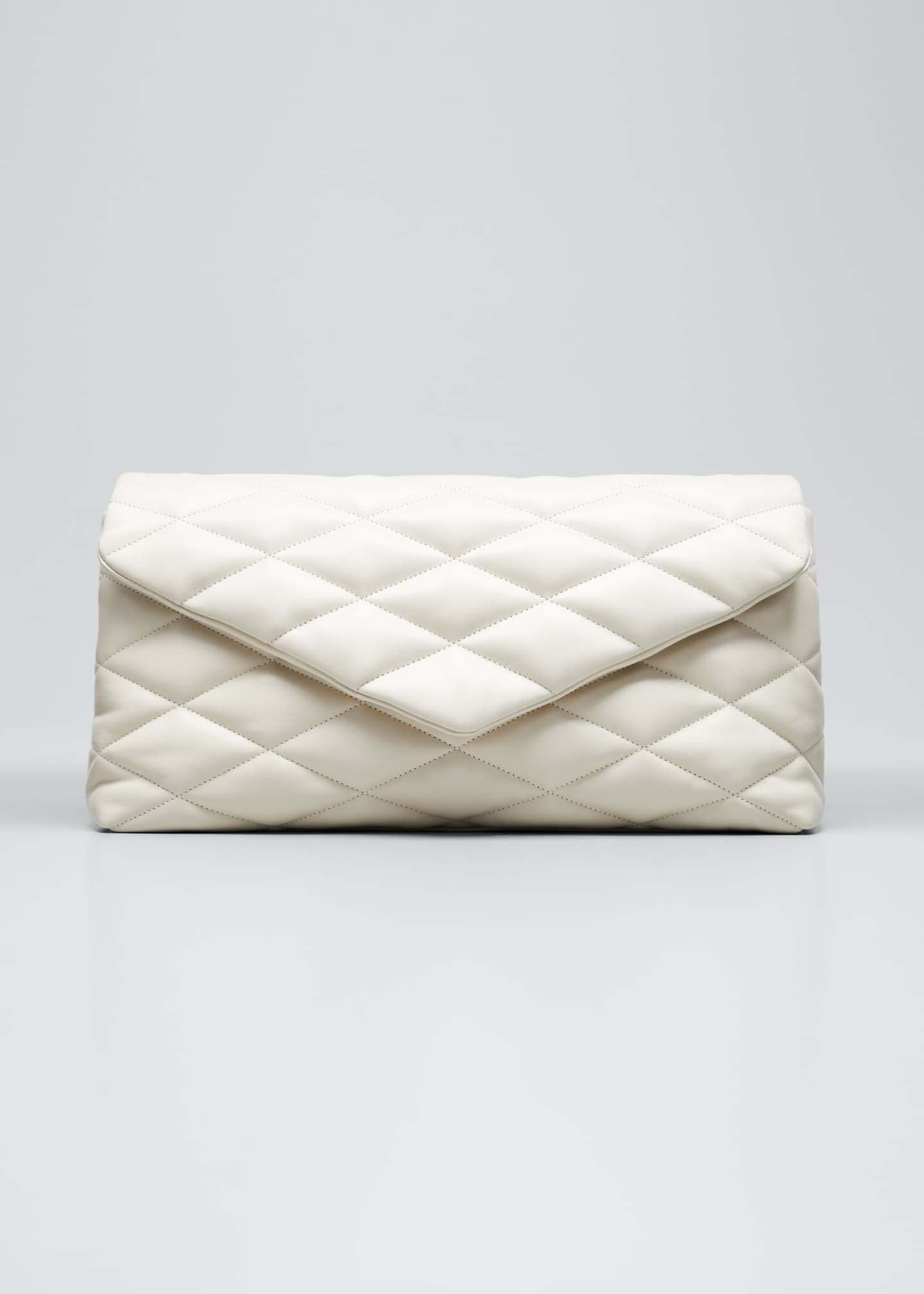 Saint Laurent Sade Puffy Leather Envelop Clutch Bag | Bergdorf Goodman