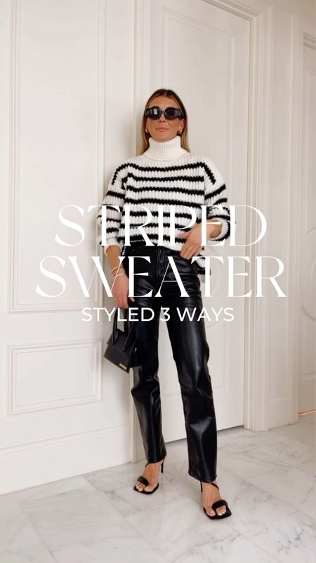 Stripe sweater styled 3 ways 