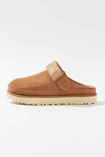 UGG Women's Goldenstar Suede Clog in Chestnut, Women's at Urban Outfitters | Urban Outfitters (US and RoW)