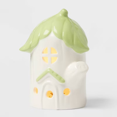 Light Up Ceramic Cabbage Easter House Green - Spritz™ | Target