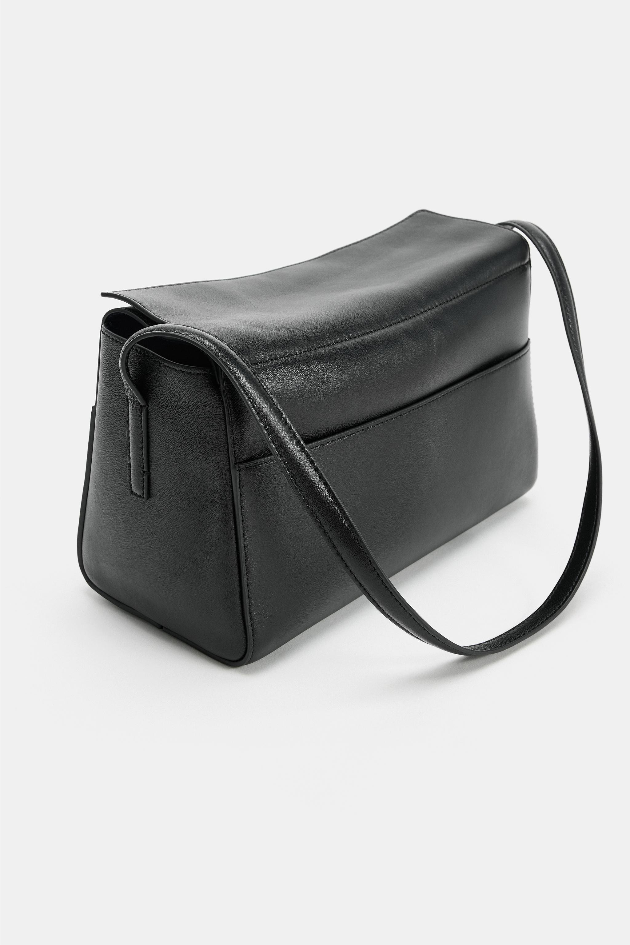 LEATHER SHOULDER BAG | Zara US