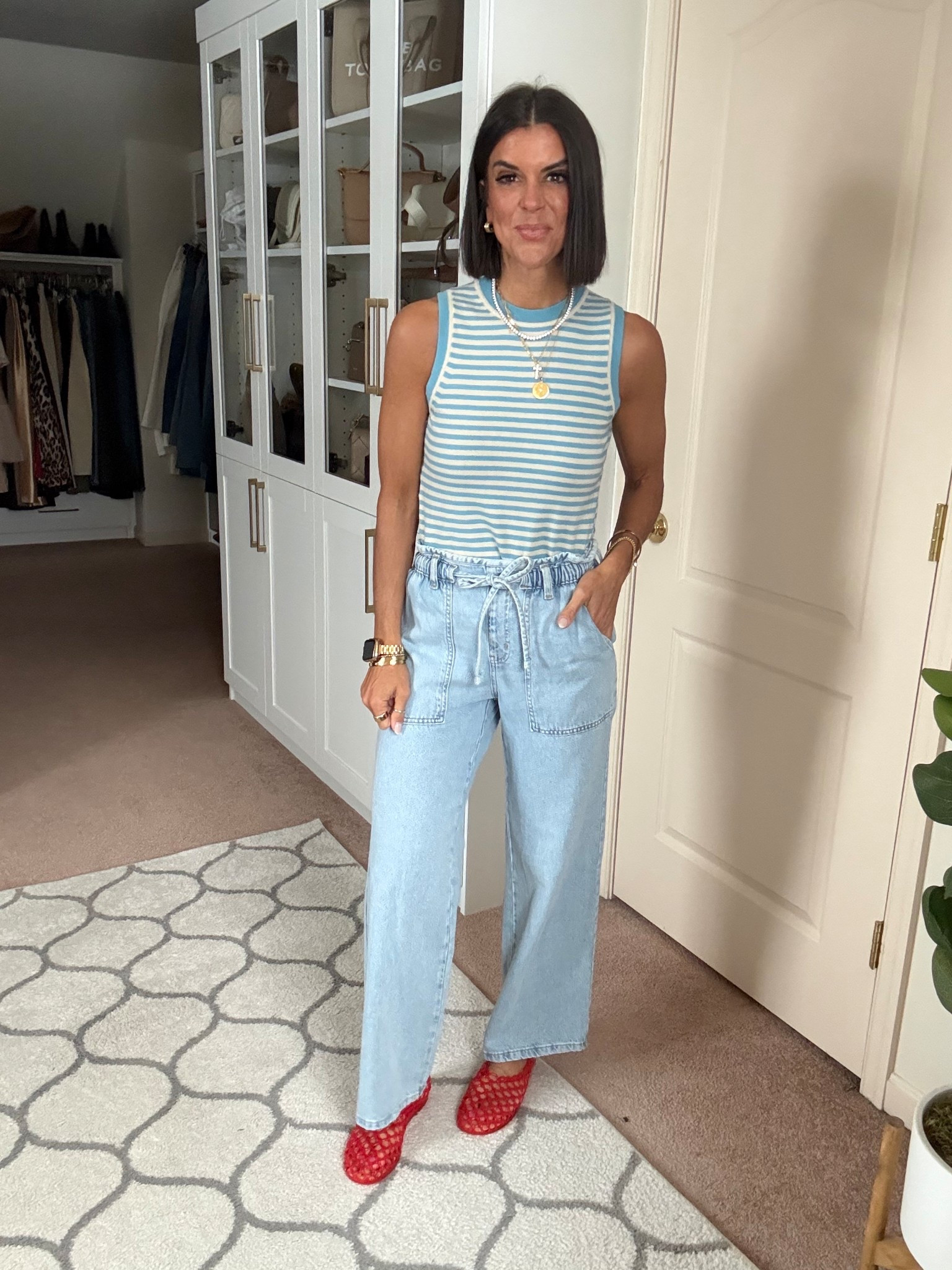 Love this pull on jeans! Size xs in both tank and jeans 

#LTKgrwm #LTKSeasonal #LTKootd