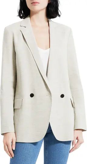 Double Breasted Linen Blend Blazer | Nordstrom