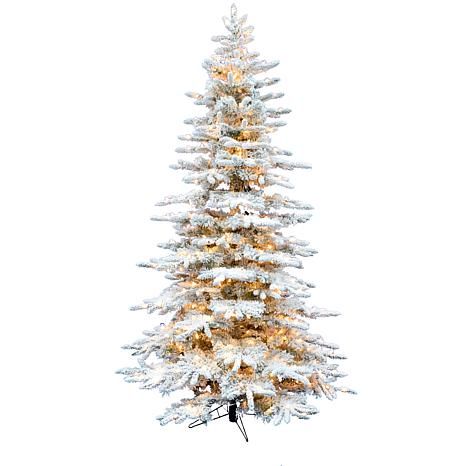 Christmas Time 6.5' Snowy Artificial Christmas Tree w/ Smart Lights - 9857801 | HSN | HSN