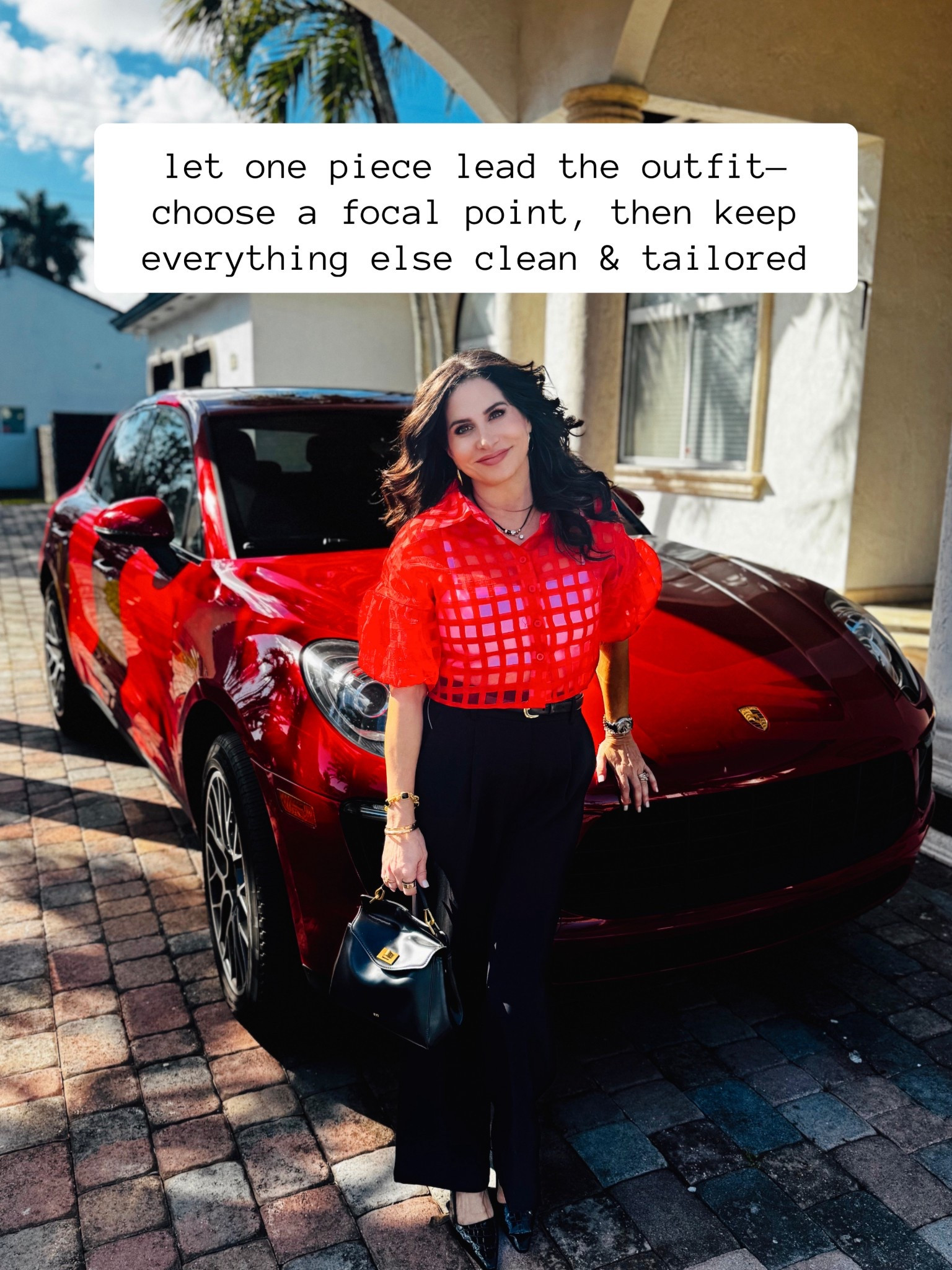 I am loving this top . So versatile, dress it up or drown. Wearing a med , pants 25 . #redorganzatop 

#LTKOver40 #LTKootd #LTKValentine