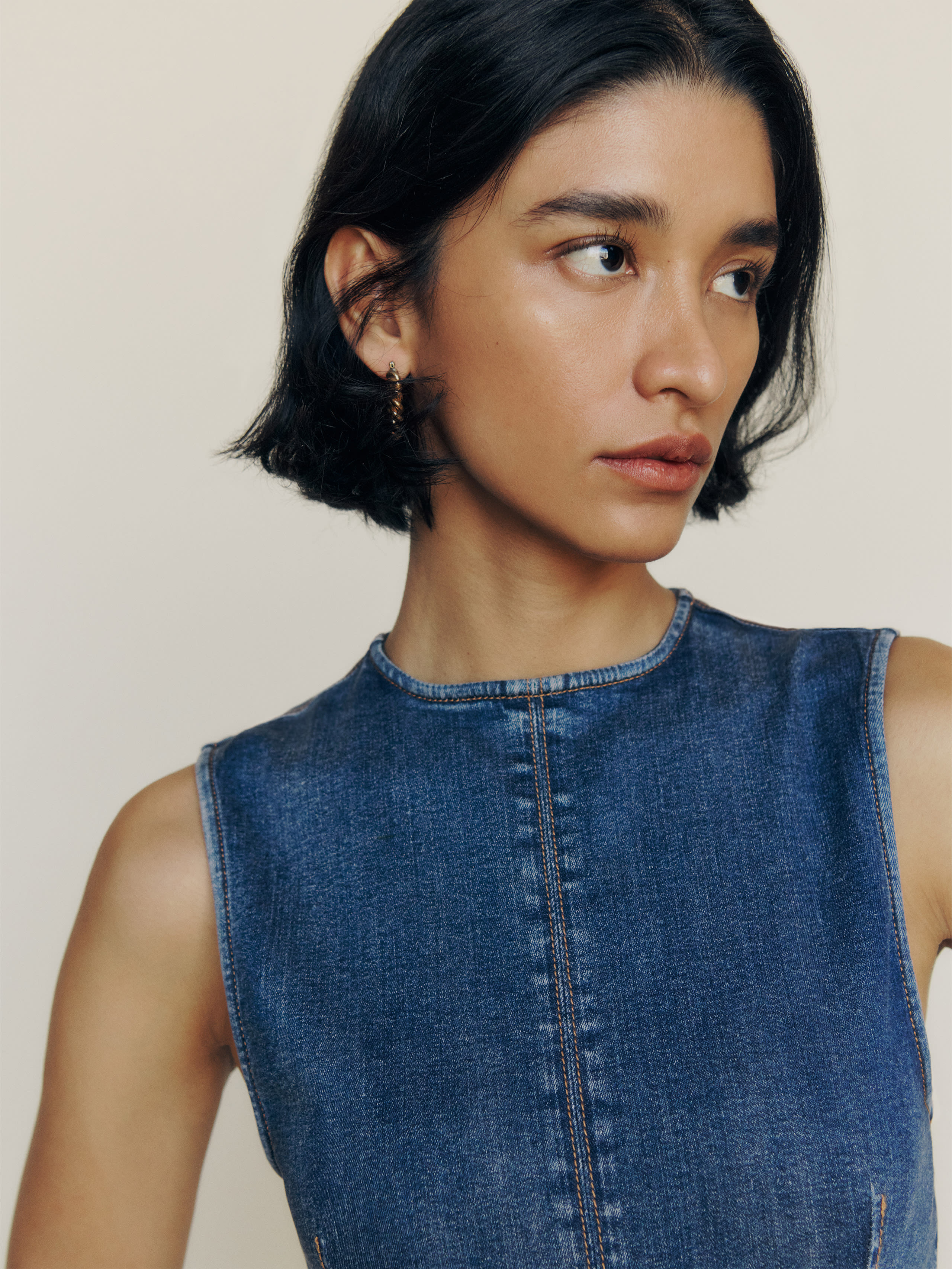 Kendi Denim Midi Dress | Reformation (Global)