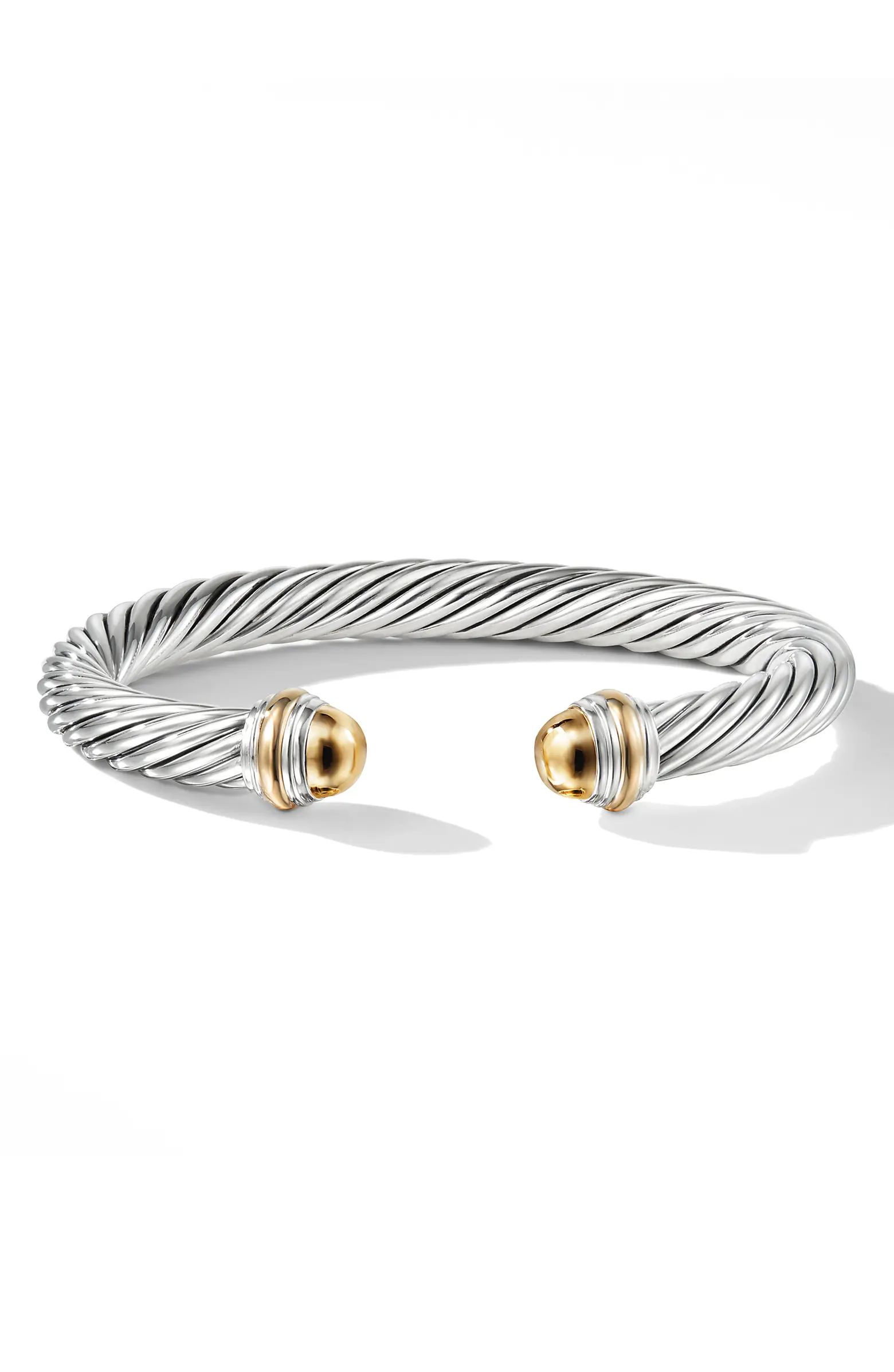 Cable Classics Bracelet with 14K Gold, 7mm | Nordstrom