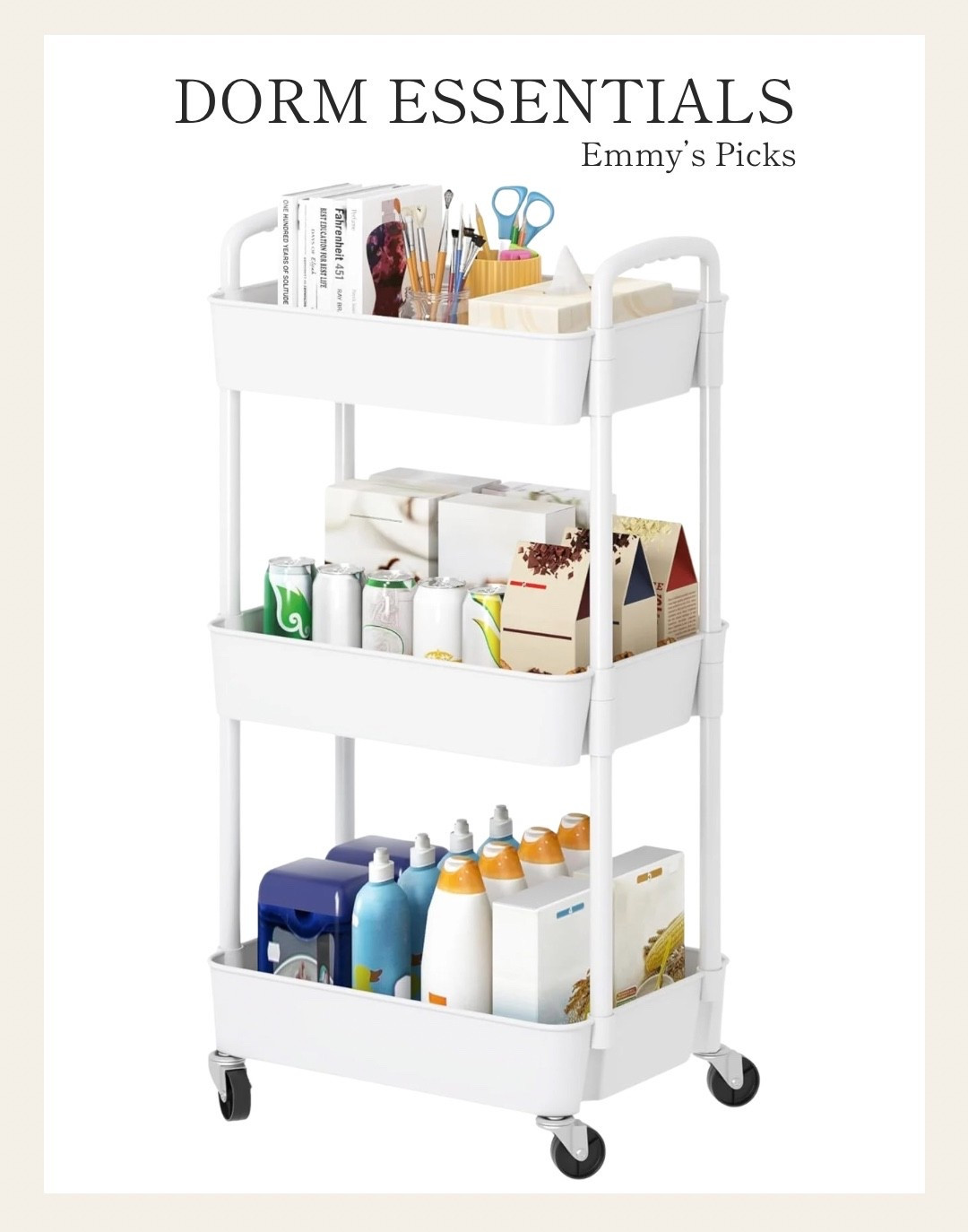 These carts are so good for storage and organization!